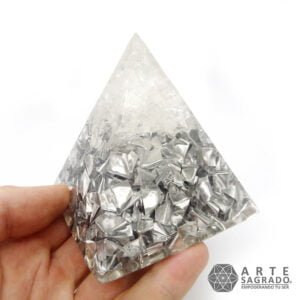 Orgonita Pirámide Solsticios cuarzo Cristal Transparente