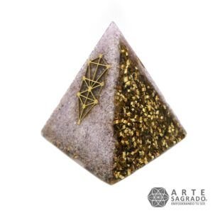 Pirámide Orgonita Árbol de la Vida con Amatista