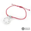 Pulsera de Hilo Rojo con Cubo de Metatrón o Flor de la Vida en Plata 0.925 por Arte Sagrado