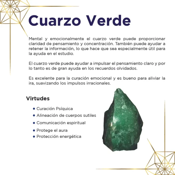 Tarjeta de piedras Cuarzo Verde por Arte Sagrado