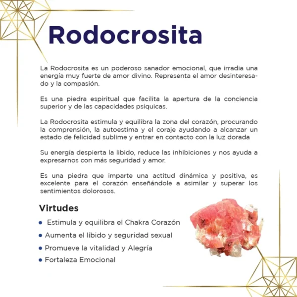 Tarjeta de piedras - Rodocrosita por Arte Sagrado