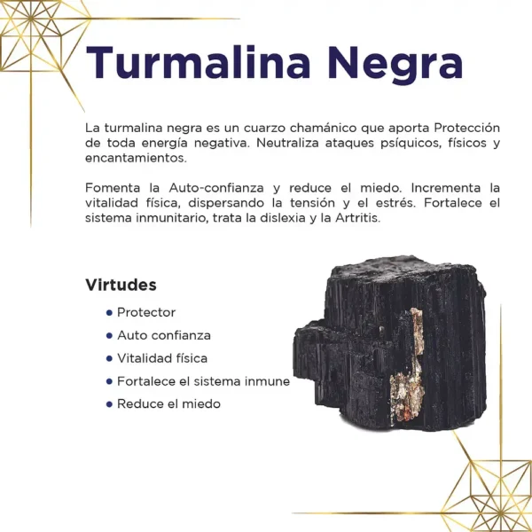 Tarjeta de piedras - Turmalina Negra por Arte Sagrado