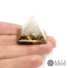 Mini Piramide Orgonita Equinoccios con Cuarzo Cristal