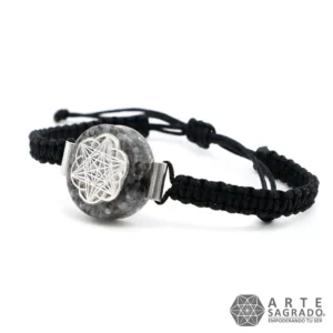 Pulsera Micro Orgón Merkabah en Plata 0.925 con Labradorita