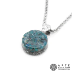 Collar Micro Orgón Apatito Azul