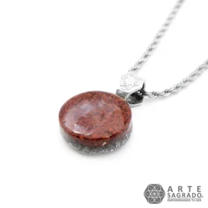 Collar Micro Orgón Jaspe Rojo