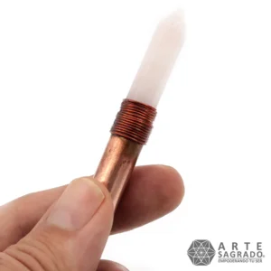 Bisturí Energético de Cobre con Punta de Cuarzo Rosa