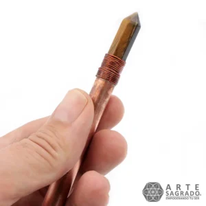 Bisturí Energético de Cobre con Punta de Ojo de Tigre