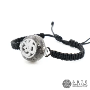 Pulsera Micro Orgón Ohm en Plata 0.925 con Labradorita