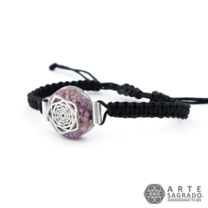 Pulsera Micro Orgón Pentaflor en Plata 0.925 con Phosphosiderite