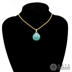Collar Micro Orgón Esfera Turquesa