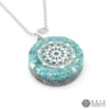 Collar-Mini-Orgon-Rueda-de-la-Vida-en-Plata-0.925-con-Turquesa